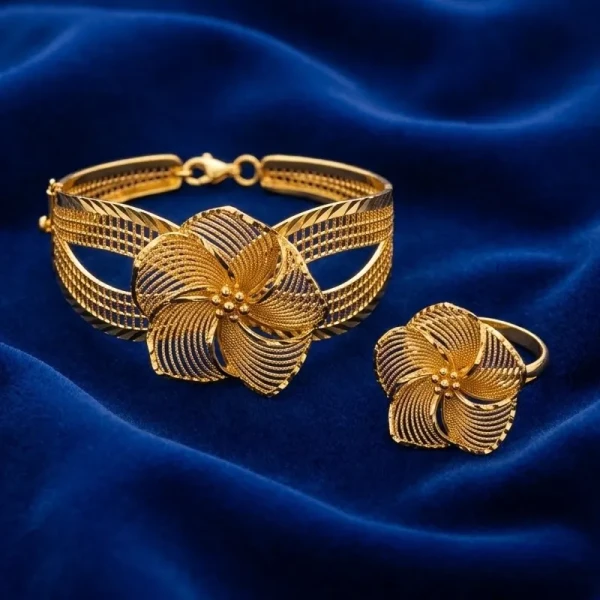 Dubai Gold Plated Floral...